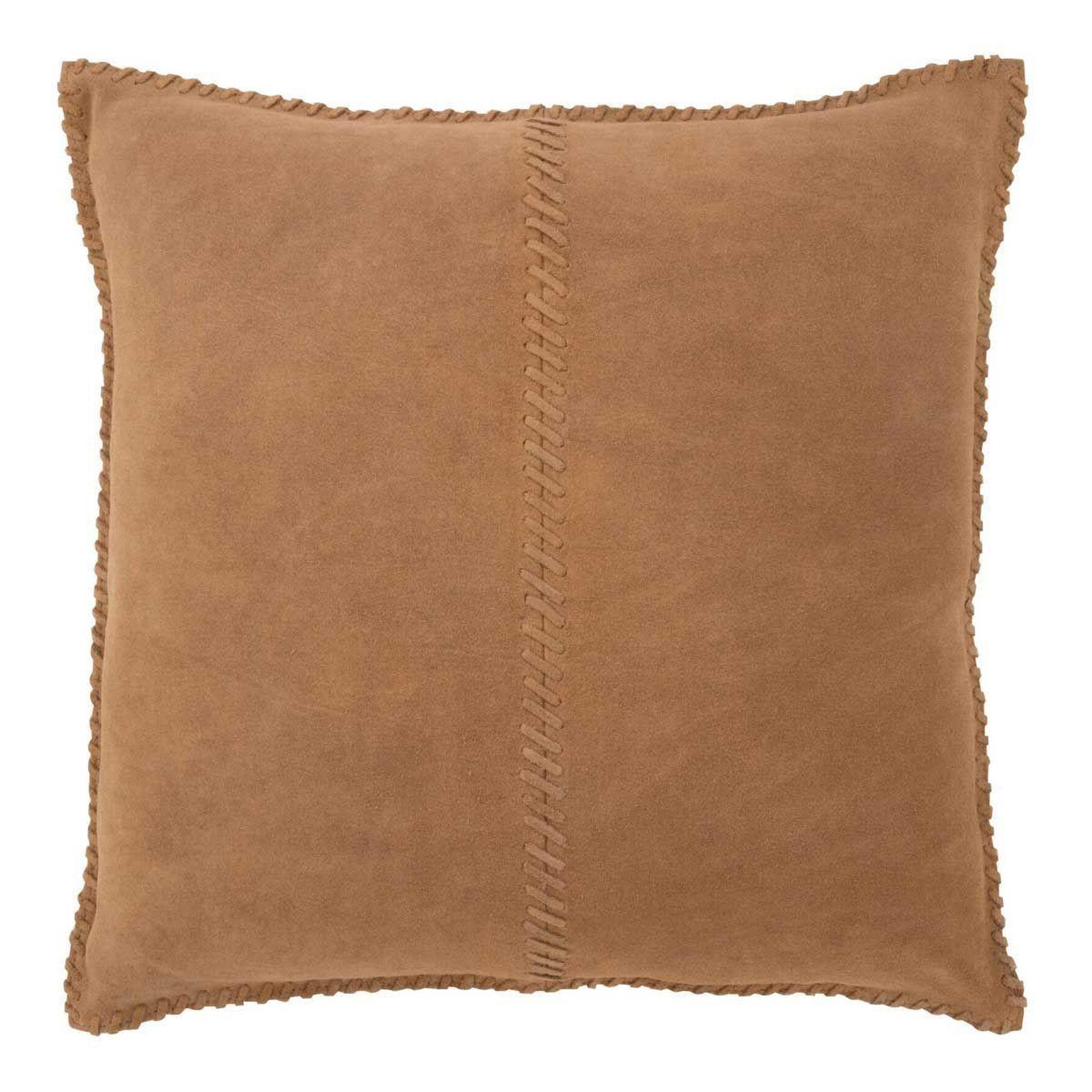 Voir la diapositive 1 : J-LINE Coussin Déco en Cuir  Coleman  45x45cm Camel