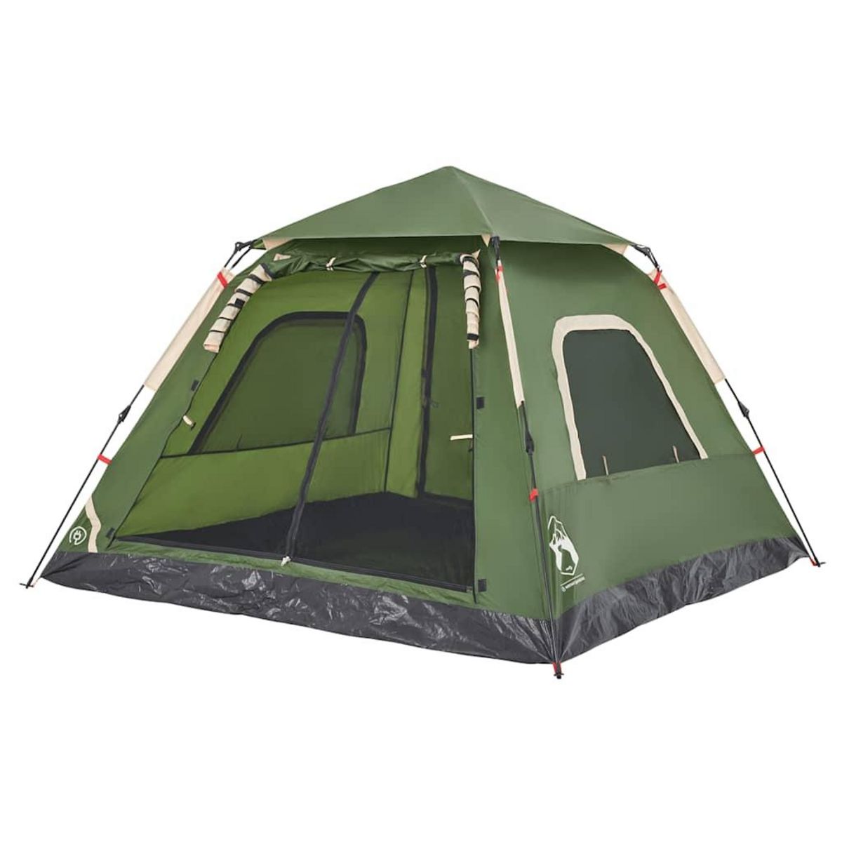 VIDAXL Tente de camping a dome 5 personnes vert liberation rapide