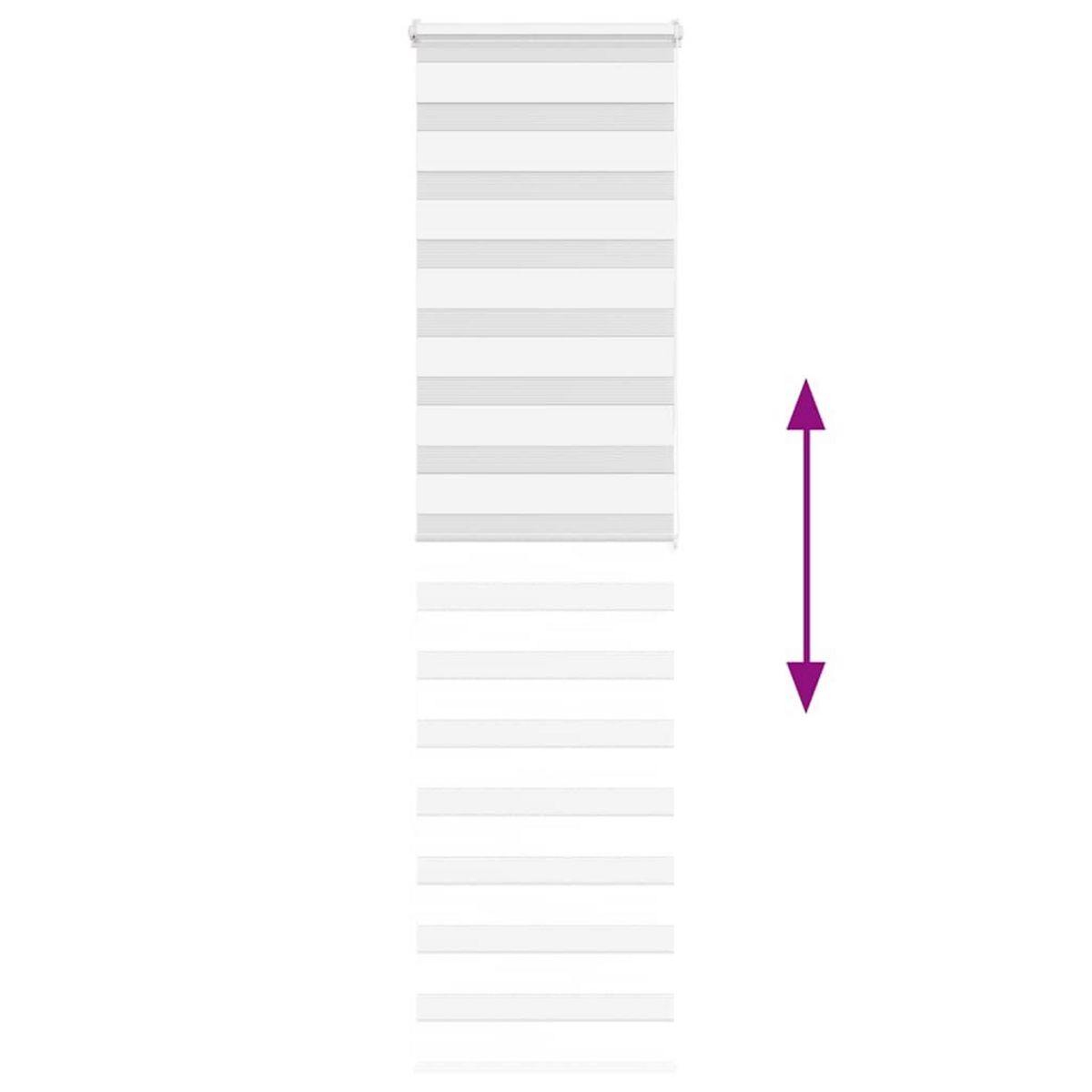 VIDAXL Store zebre blanc 65x200 cm largeur du tissu 60,9 cm polyester