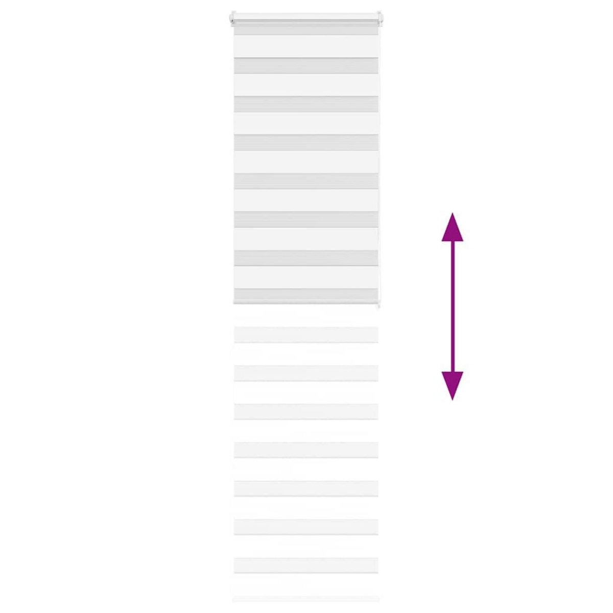 VIDAXL Store zebre blanc 65x200 cm largeur du tissu 60,9 cm polyester