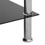 VIDAXL Table d'appoint Transparent 45x50x45 cm Verre trempe