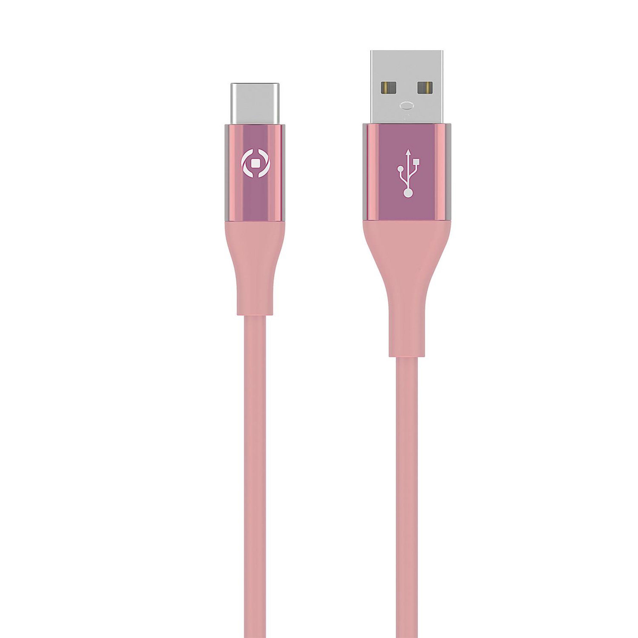 Voir la diapositive 3 : CELLY Celly USBTYPECCOLORPK câble USB 1 m USB 2.0 USB A USB C Rose