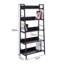 Voir la diapositive 3 : HOMCOM Étagère bibliothèque de rangement style industriel incliné 5 niveaux 70L x 35l x 150H cm noir