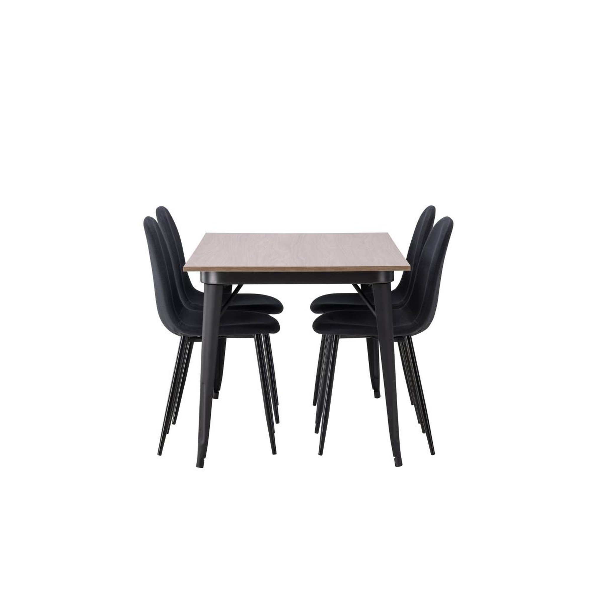Voir la diapositive 3 : Paris Prix Ensemble table à manger & 4 chaises  tempe & polar  140cm naturel & noir