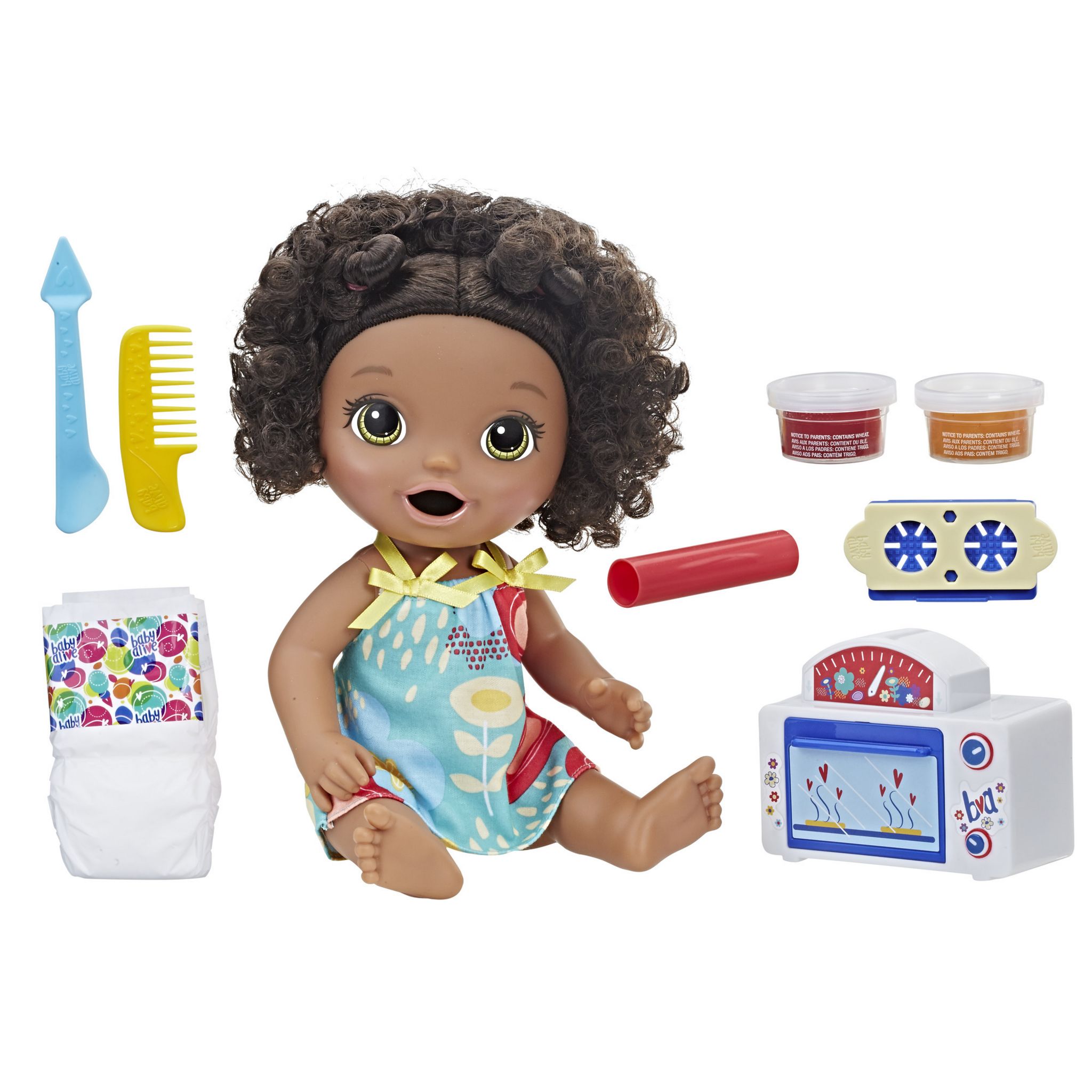 Baby Alive - Goûter ensoleillé - Mange et fait caca, poupée à baigner | Fr