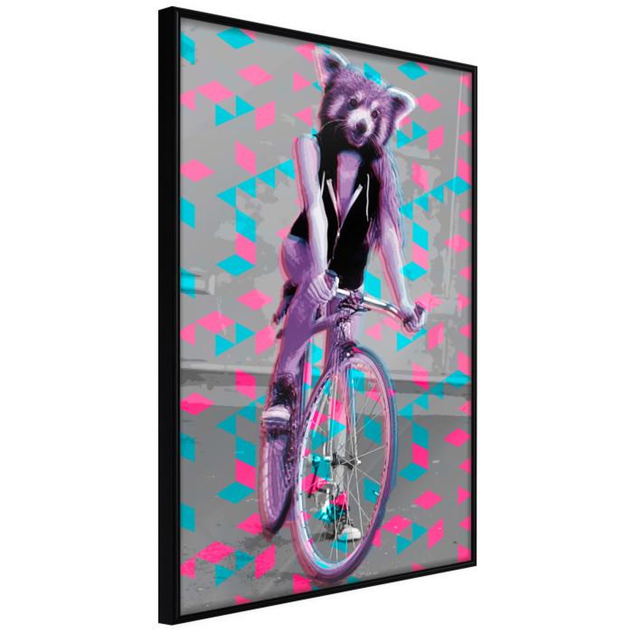 Paris Prix Affiche Murale Encadrée  Extraordinary Cyclist. Coloris disponibles : Jaune, Noir
