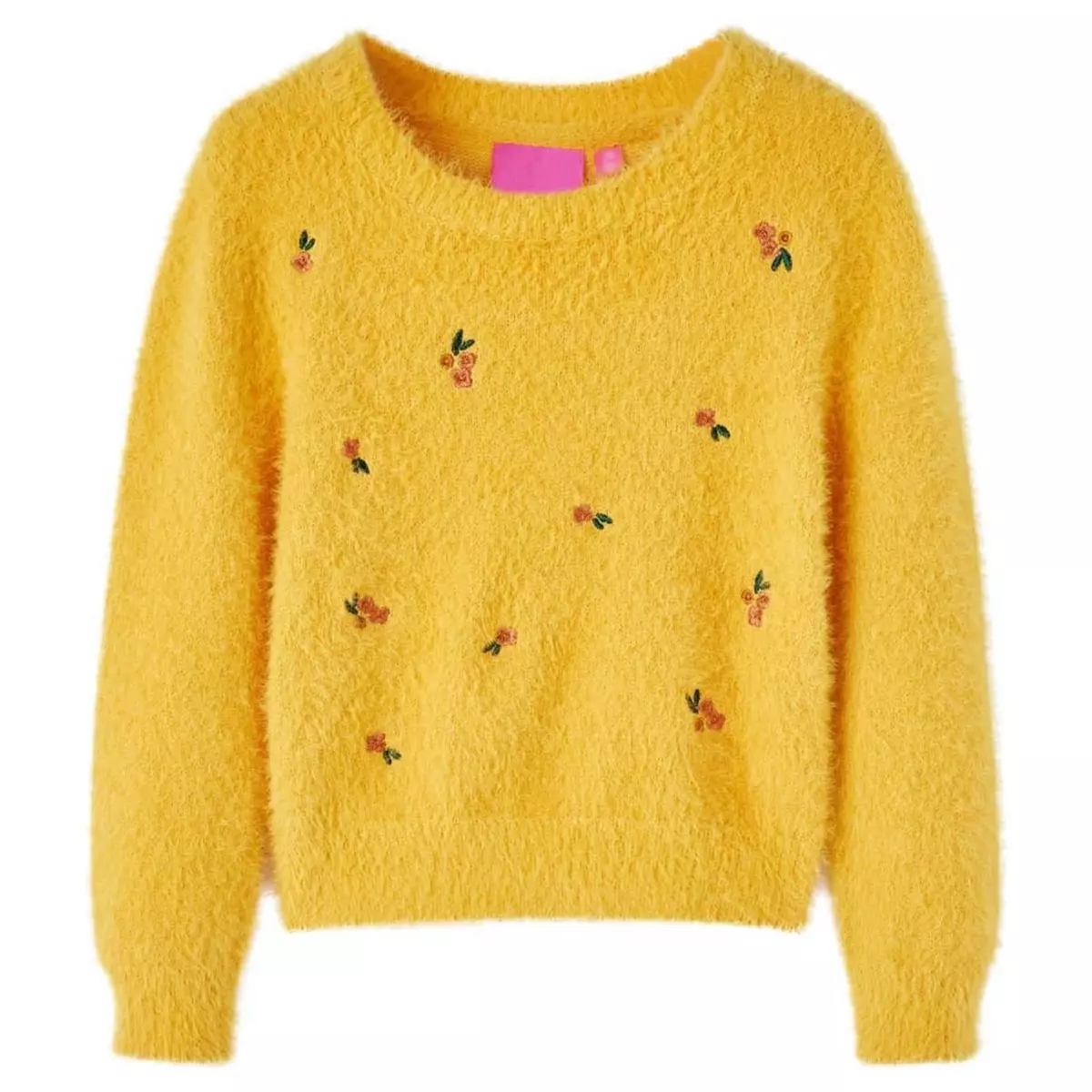 VIDAXL Pull-over tricote pour enfants ocre 140
