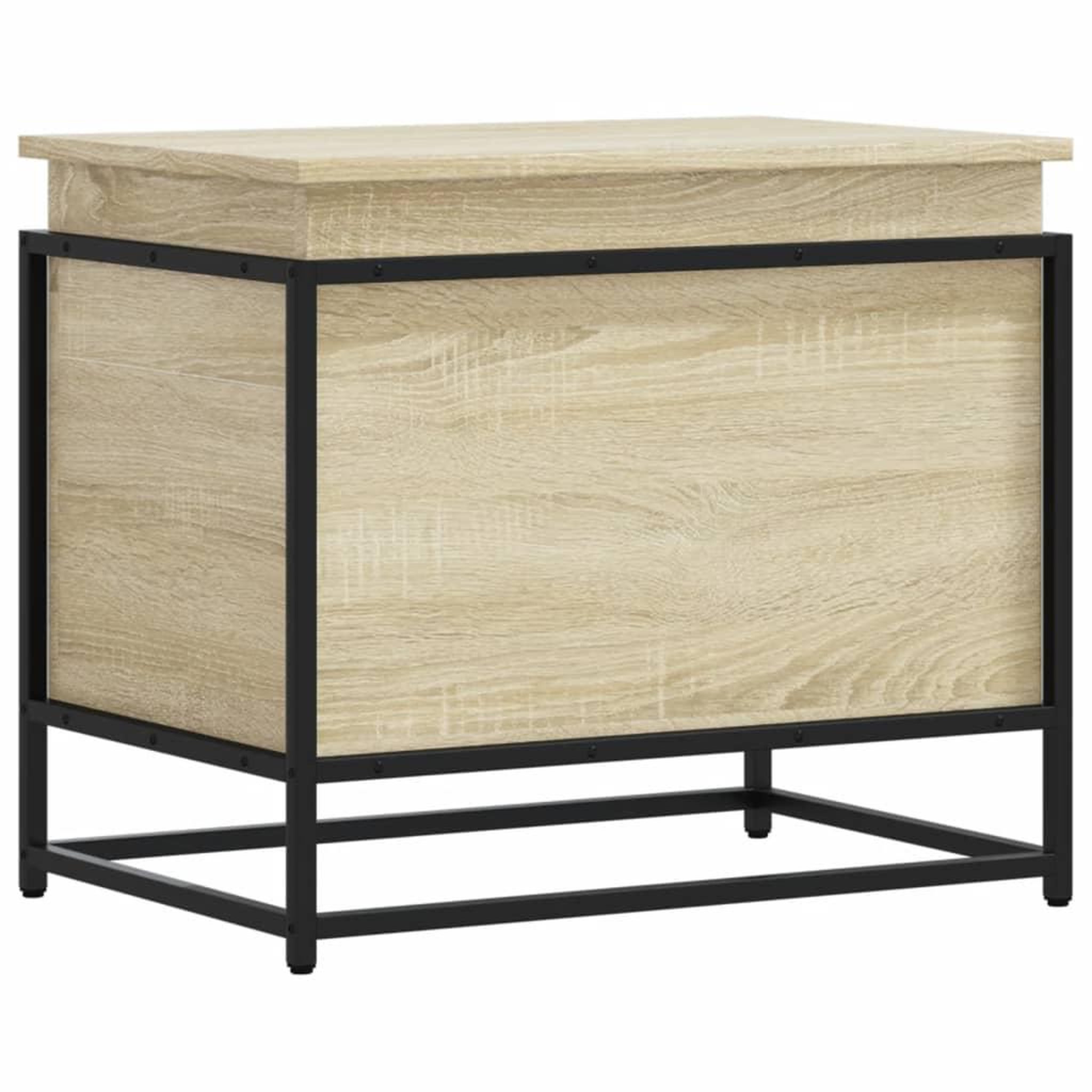 Voir la diapositive 2 : VIDAXL Boîte de rangement avec couvercle chene sonoma bois ingenierie