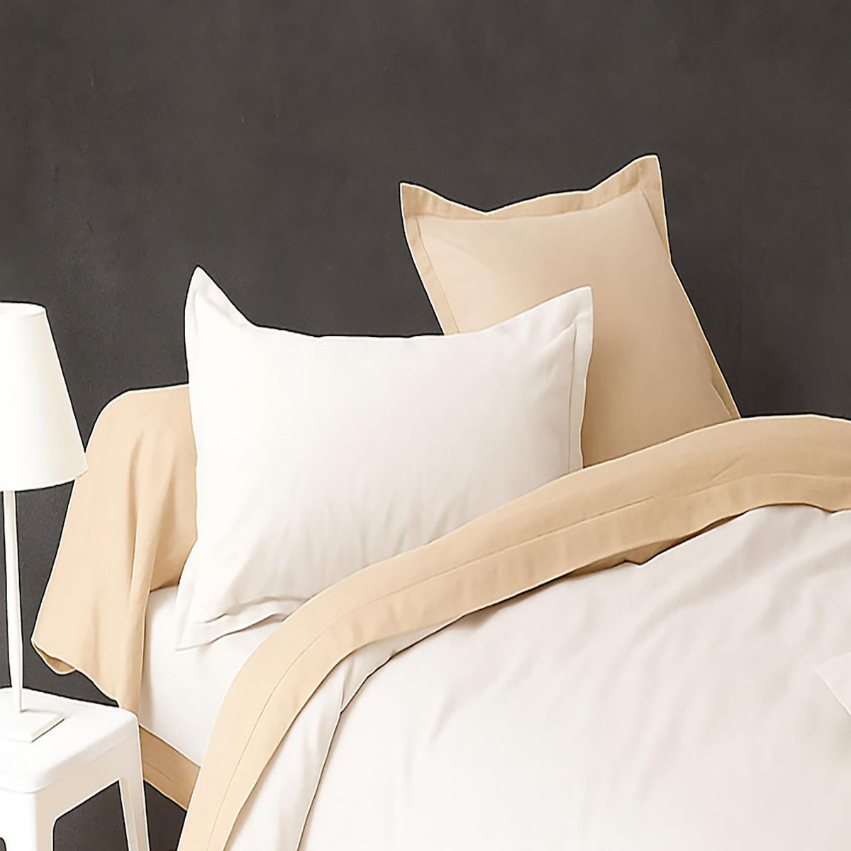 Home collection TAIE OREILLER 50x70 CM AVEC VOLANT BLANC