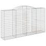 Voir la diapositive 3 : VIDAXL Paniers a gabions arques 2 pcs 300x50x160/180 cm fer galvanise