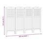 Voir la diapositive 6 : VIDAXL Cloison de separation 4 panneaux 162x2x115 cm Bois d'acacia