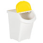 Voir la diapositive 3 : VIDAXL Poubelles empilables avec couvercles 3 pcs blanc PP 120 L