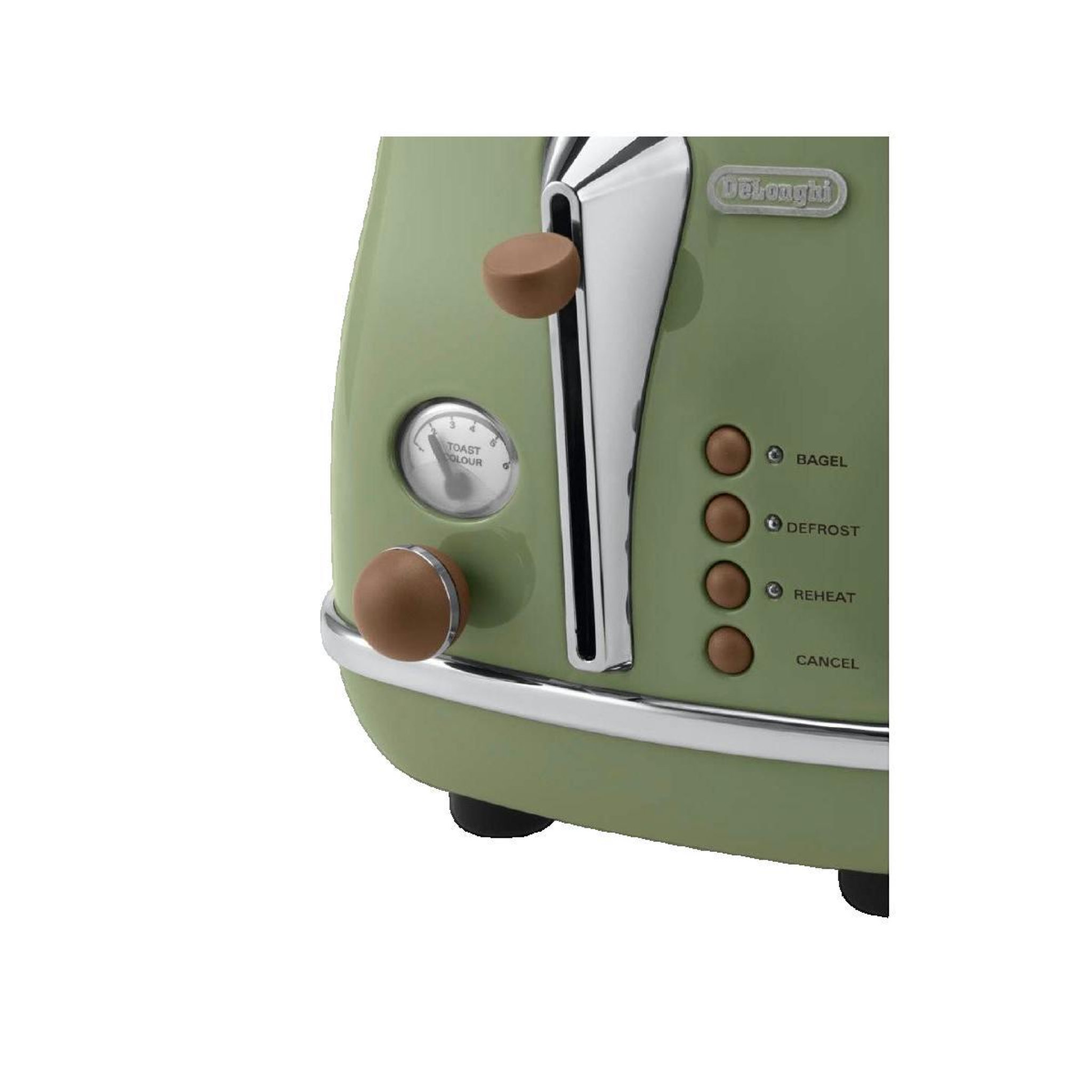 De'Longhi Grille pain DeLonghi Icona Vintage CTOV 2103.GR 2 tranches vert olive