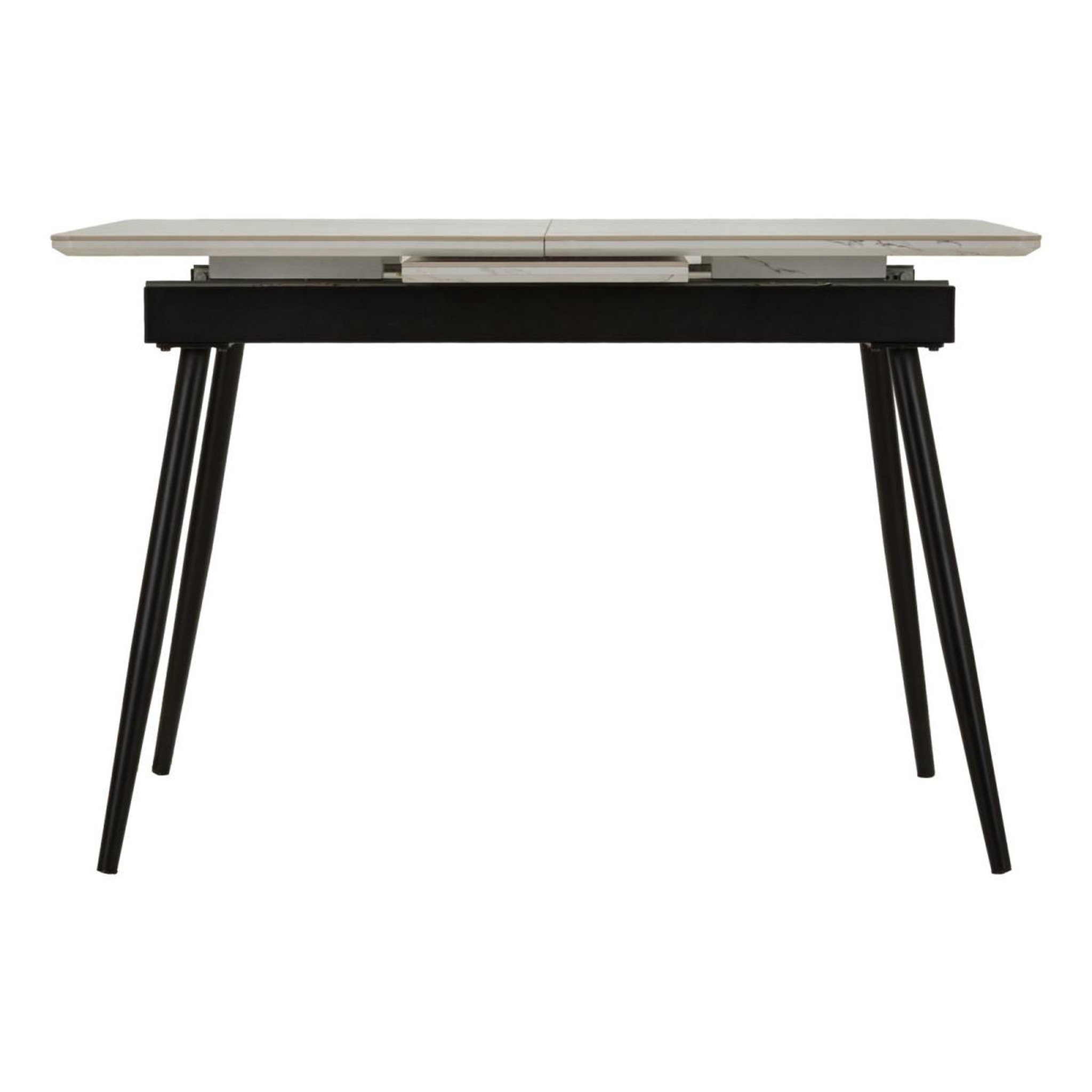 Voir la diapositive 2 : Paris Prix Table salle à manger extensible  matt  120-155cm noir & blanc