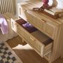 Voir la diapositive 3 : SWEEEK Commode 3 tiroirs cannage et décor bois CAMARGUE L 80 x P 40 x H 80cm