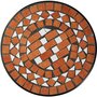 Voir la diapositive 3 : tectake Table de balcon en acier, mosaïque et ciment marron terracotta