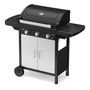 Voir la diapositive 3 : CAMPINGAZ Plancha gaz EX 3 noir 3 brûleurs sur chariot couvercle de cuissson, 60x35 cm