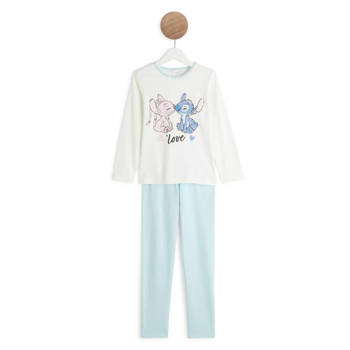 pyjama a manches longues avec motifs stitch fille - disney imprime