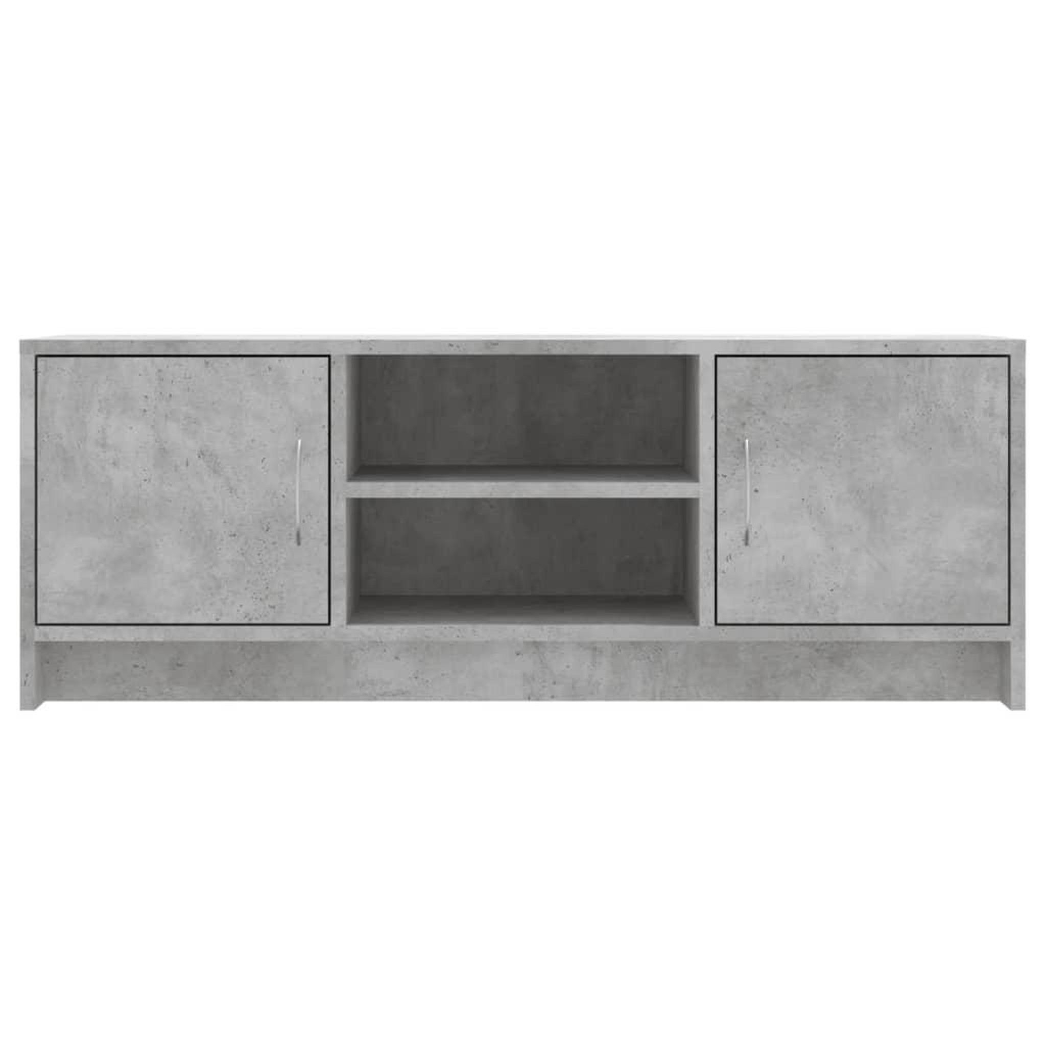 Voir la diapositive 5 : VIDAXL Meuble TV gris beton 102x30x37,5 cm bois d'ingenierie