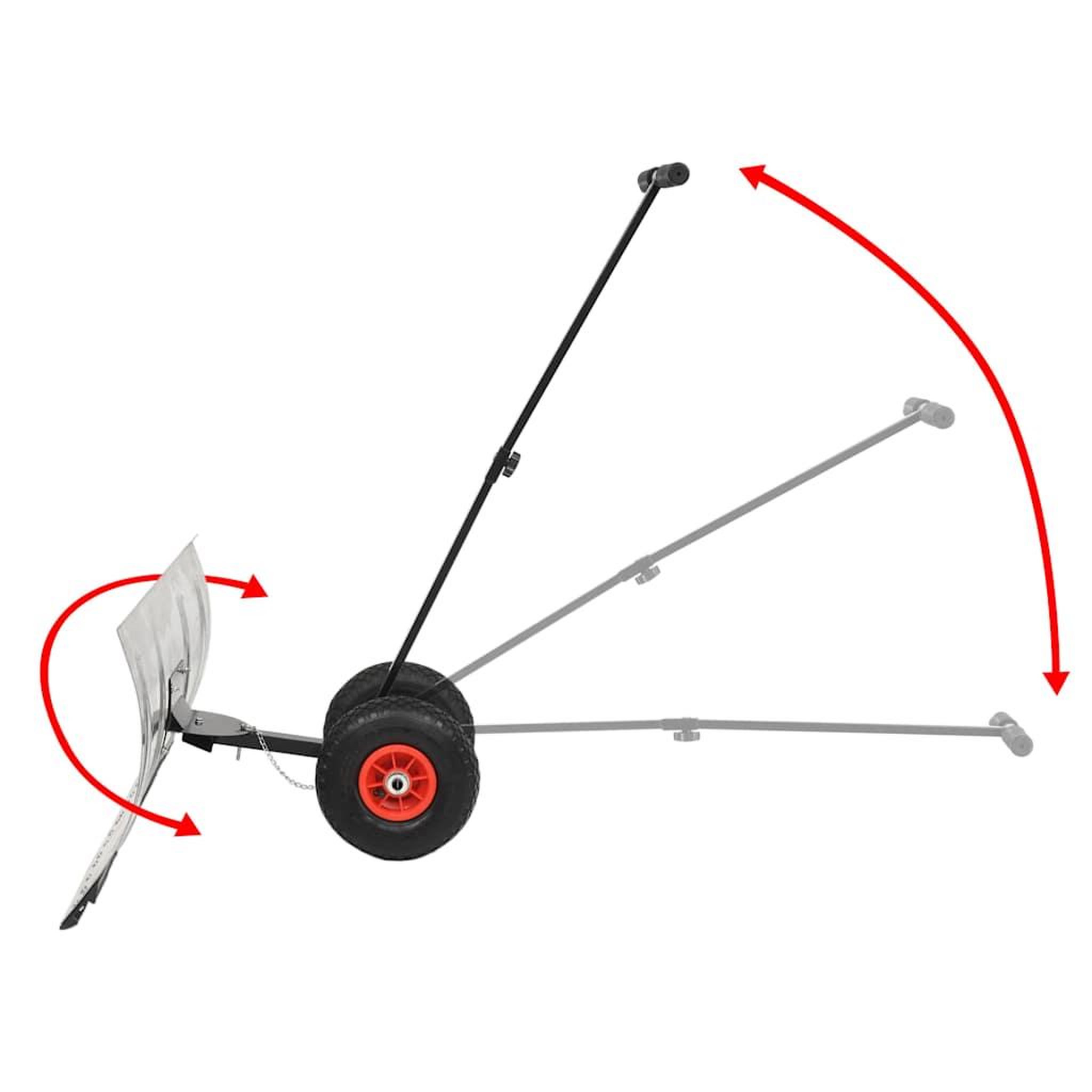 Voir la diapositive 3 : VIDAXL Chasse-neige manuel avec roues 100 x 44 cm