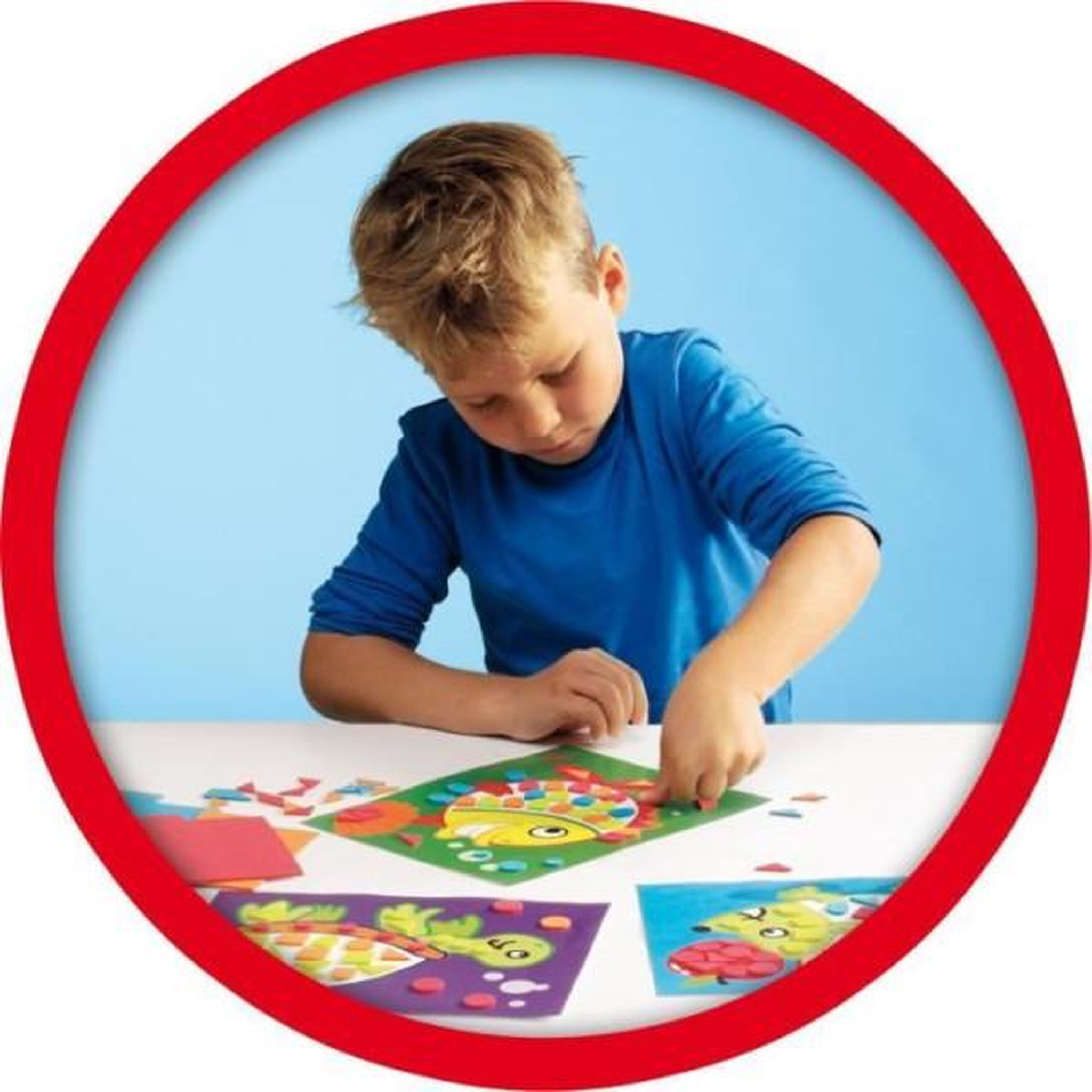 Voir la diapositive 2 : SES Creative SES Creative 14827 - J'apprends la mosaique, aves les mosaiques autocollants de couleur, convient aux jeunes enfants