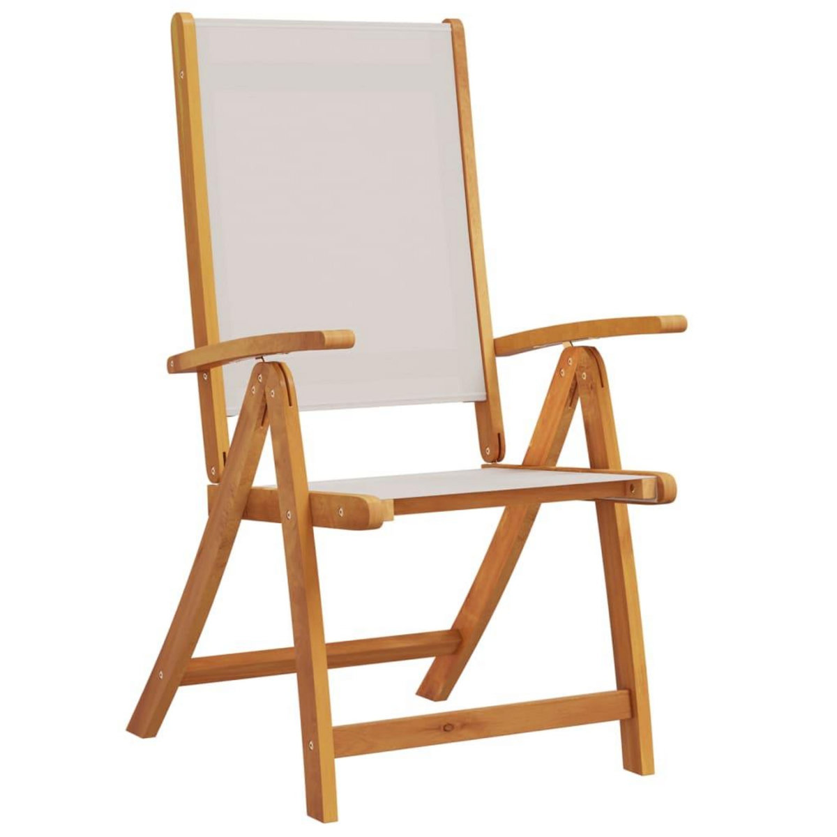 VIDAXL Chaises pliables de jardin lot de 4 bois d'acacia et textilene