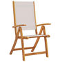 Voir la diapositive 3 : VIDAXL Chaises pliables de jardin lot de 4 bois d'acacia et textilene