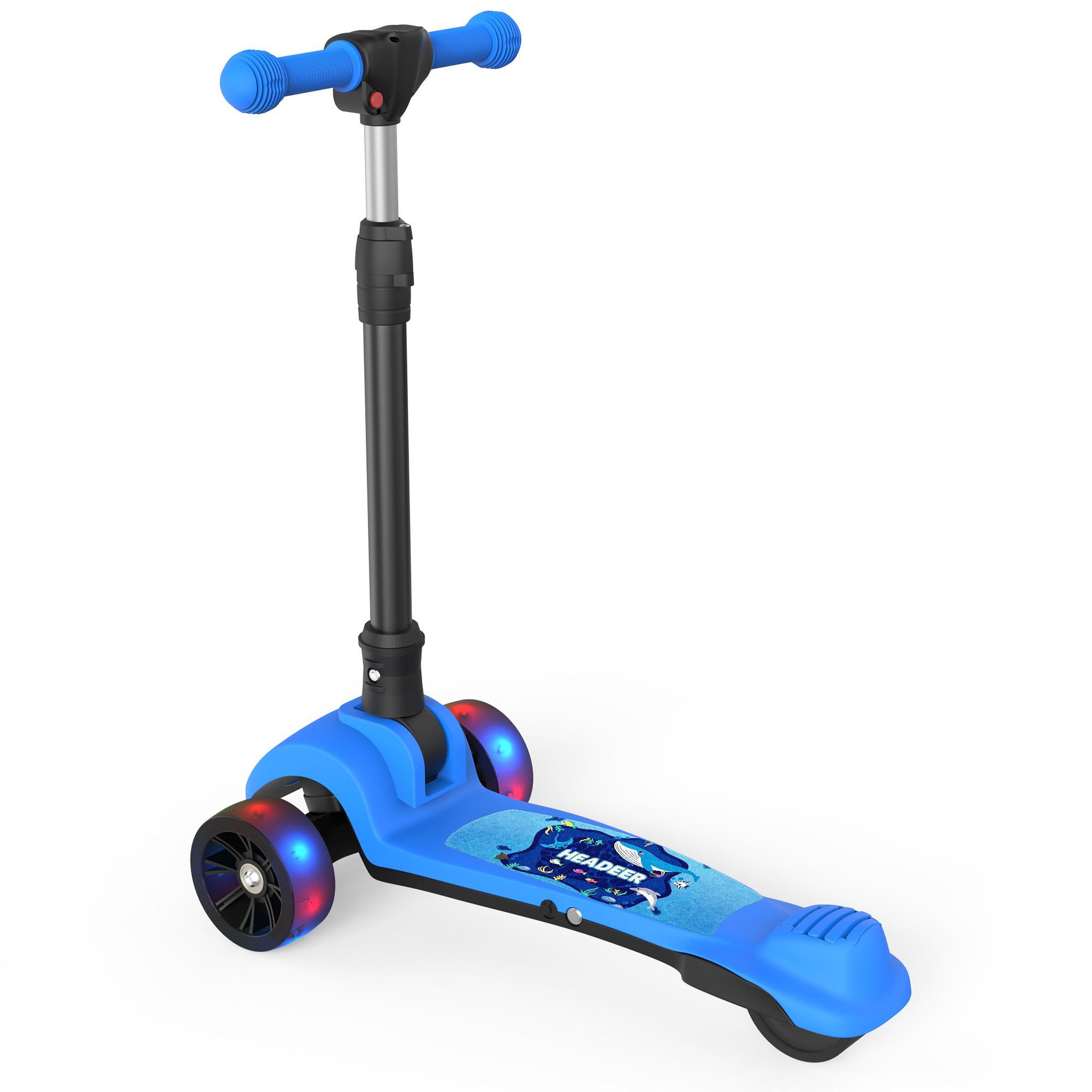 Voir la diapositive 3 : HEADEER Trottinette électrique 3 roues pour enfants avec roues led headeer h2