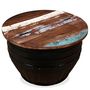 Voir la diapositive 3 : VIDAXL Table basse Bois de recuperation massif Forme de baril Noir