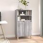 Voir la diapositive 1 : VIDAXL Buffet haut Sonoma gris 60x36x110 cm Bois d'ingenierie