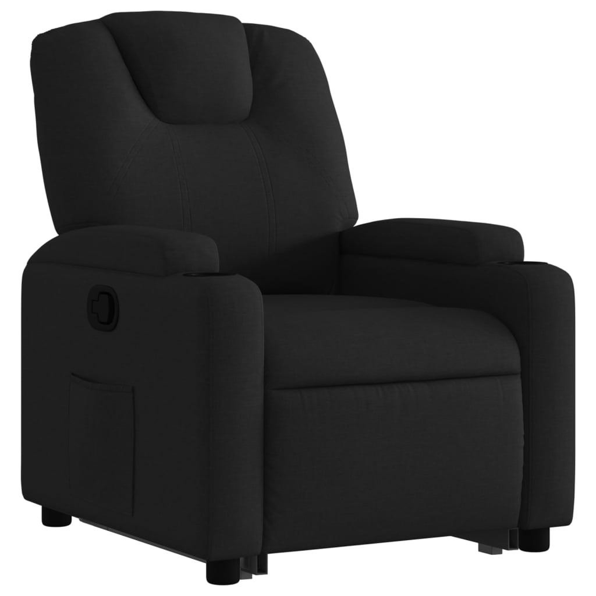 Voir la diapositive 4 : VIDAXL Fauteuil inclinable noir tissu