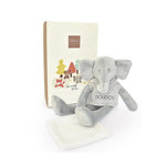 DOUDOU ET COMPAGNIE Doudou elephant gris avec mouchoir - sweety - 25 cm