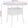 Voir la diapositive 5 : VIDAXL Table de jardin Ø80x75 cm Resine tressee et bois d'acacia Gris