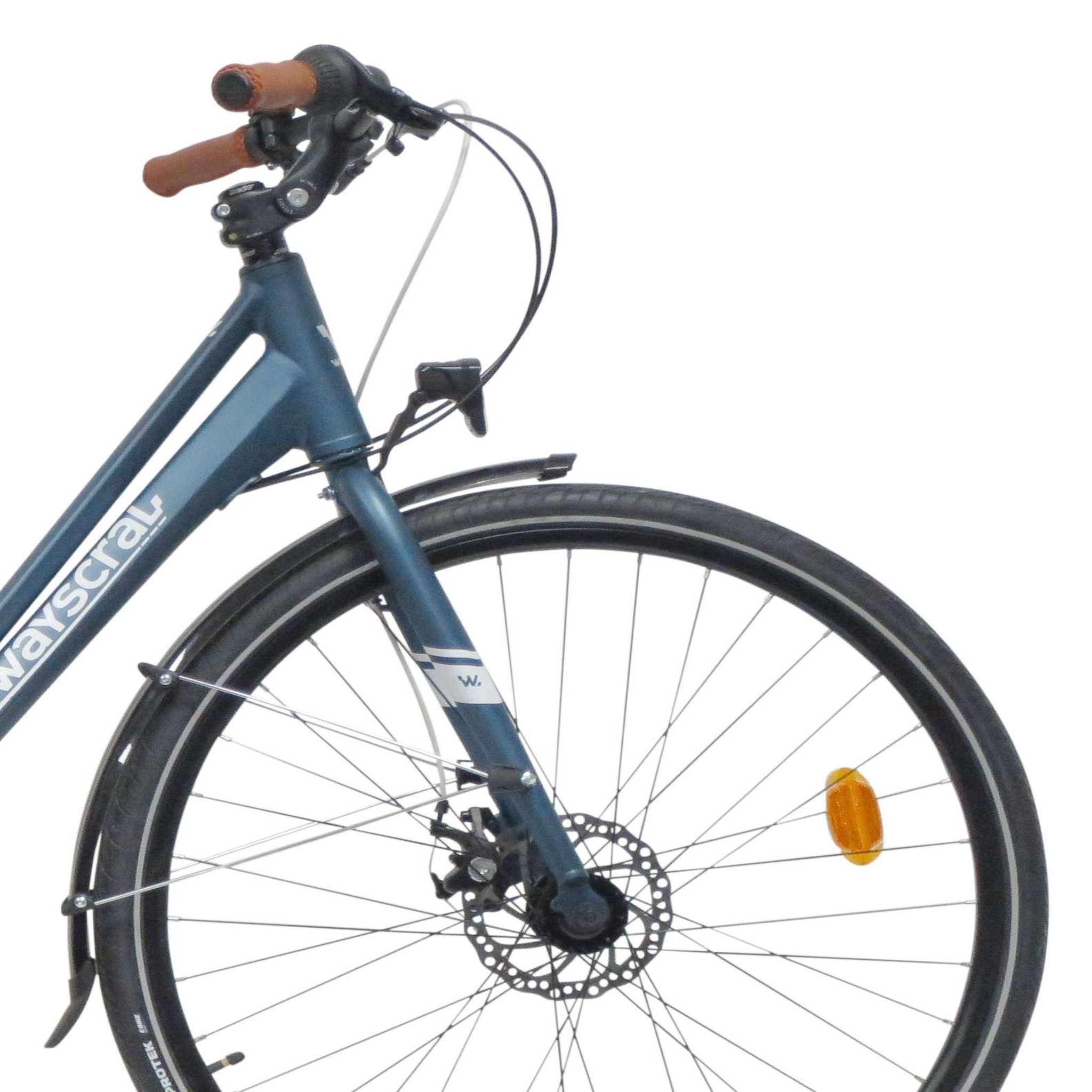 Voir la diapositive 4 : WAYSCRAL Vélo électrique 28'' ( VAE) Rigide Wayscral Powered by Michelin - Cadre Alu - Système intégré sous le porte bagage, compact et amovible en quelques secondes - Batterie 36V Li-ion 7 Ah 252 wh - Shimano - Autonomie 45 Kms maximum