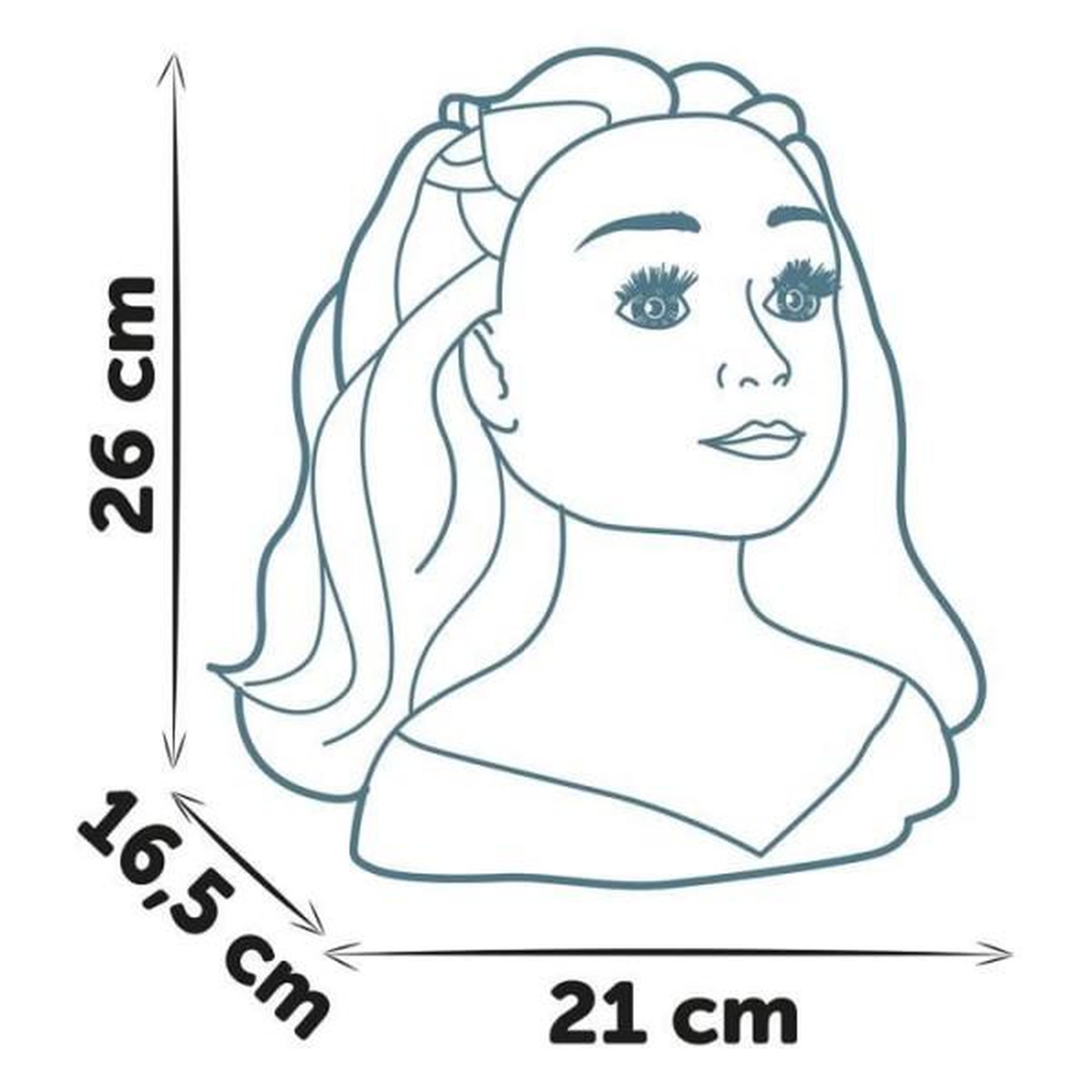 Voir la diapositive 5 : SMOBY Smoby - Tete a coiffer blonde - Facile a coiffer - 19 accessoires réalistes - Levres thermosensibles - Trappe de rangement