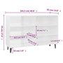Voir la diapositive 6 : VIDAXL Buffet blanc brillant 103,5x35x70 cm bois d'ingenierie
