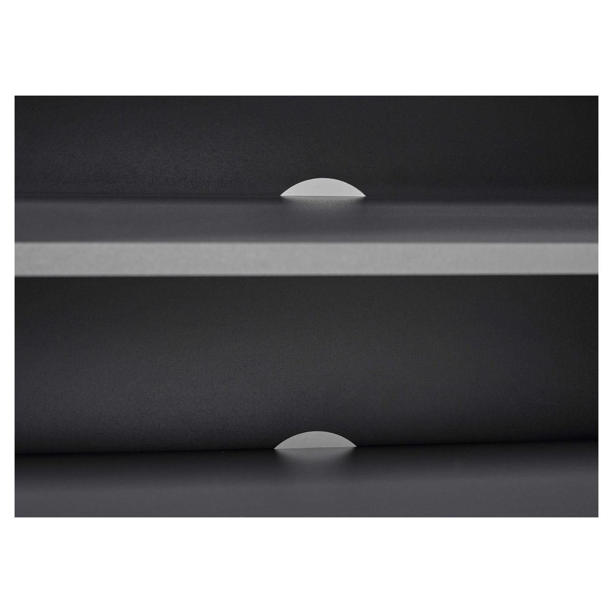 Meuble TV 2 portes 2 niches de rangement L180 cm ZIO