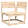 Voir la diapositive 4 : VIDAXL Canape d'angle de jardin et coussins 73x73x78cm bois pin massif