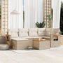 Voir la diapositive 1 : VIDAXL Salon de jardin avec coussins 7 pcs beige resine tressee