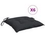 Voir la diapositive 2 : VIDAXL Coussins de chaise lot de 6 noir 40x40x7 cm tissu oxford