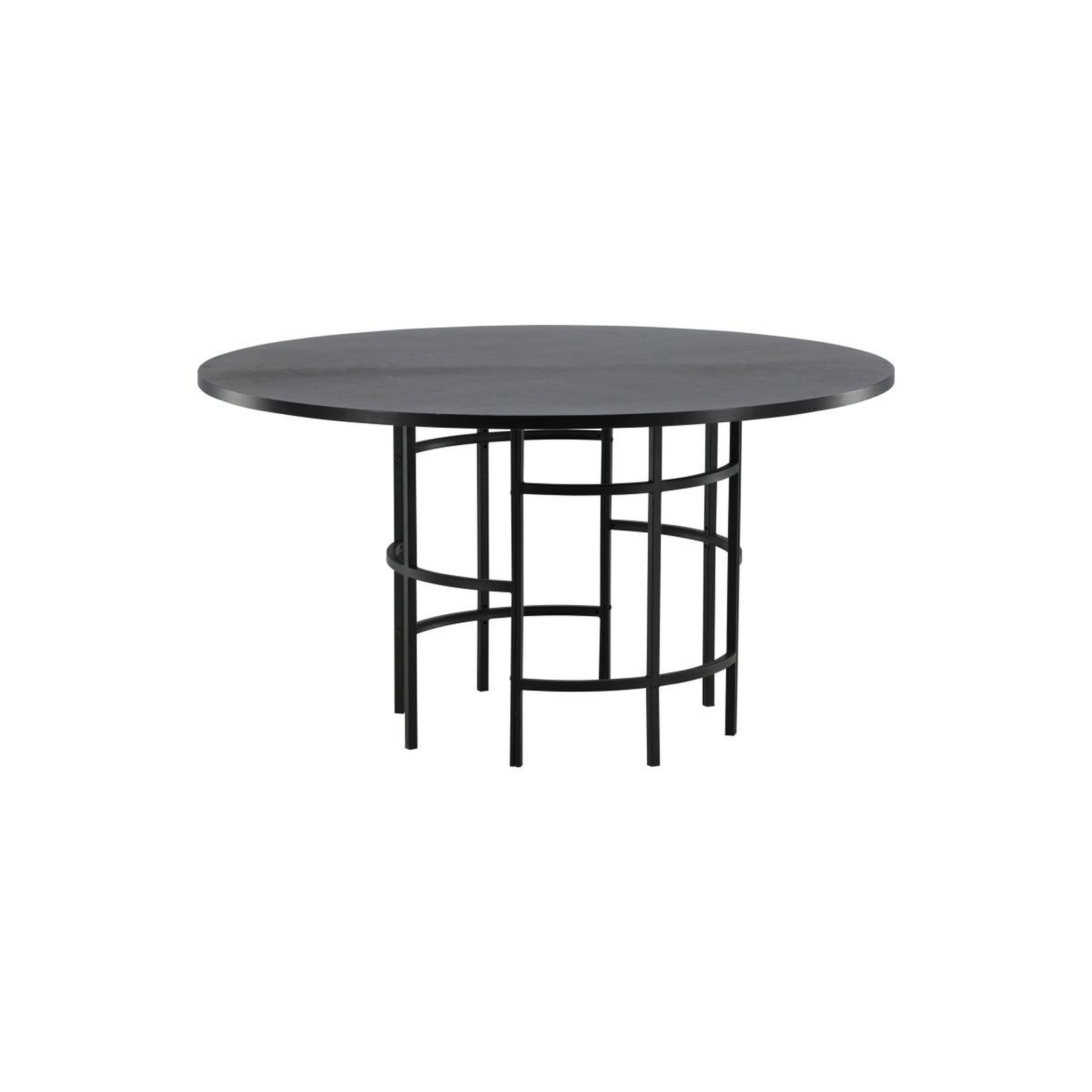 Voir la diapositive 2 : Paris Prix Table à manger ronde  copenhagen  140cm noir