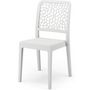 Voir la diapositive 2 : MARKET24 Lot de 4 chaises - ARETA - TICHE - 51 x 46 x H88 cm - Blanc