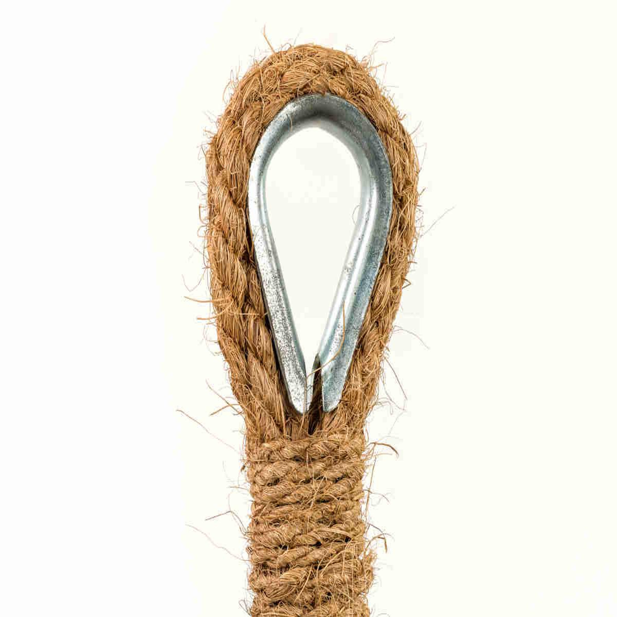 Voir la diapositive 3 : Jardiline Ombrière naturelle en fibres de coco triangulaire 3,50 m - jardiline