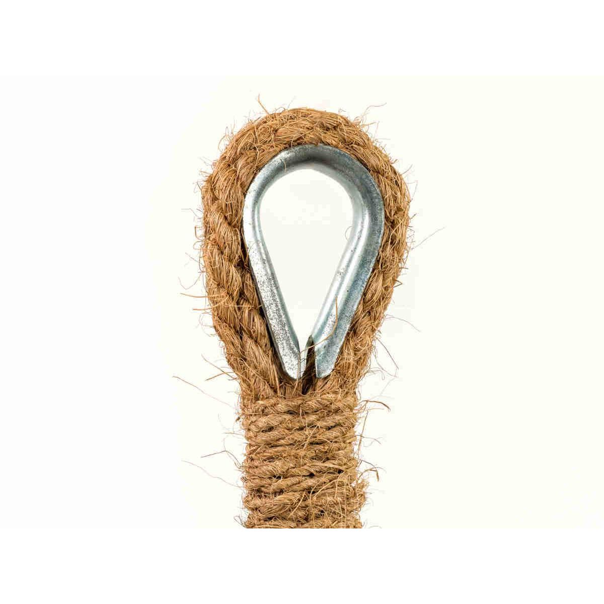 Jardiline Ombrière naturelle en fibres de coco Triangulaire 3,50 m - Jardiline