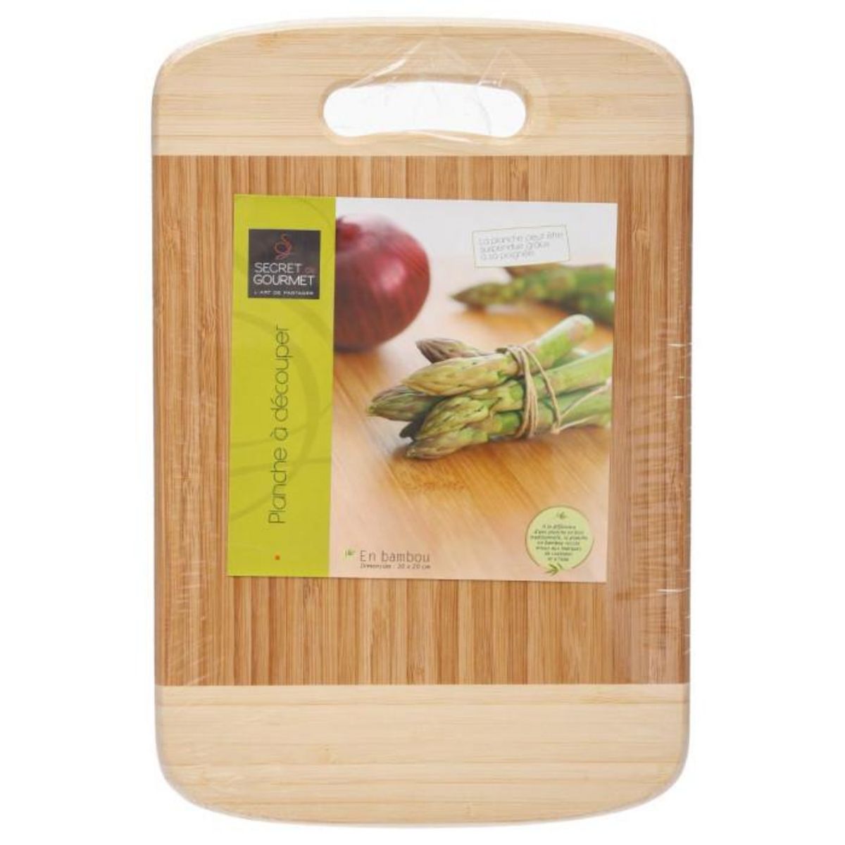 FIVE Planche à Découper Bambou  Bi-Bande  30cm Naturel