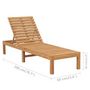 Voir la diapositive 6 : VIDAXL Chaise longue bois de teck solide