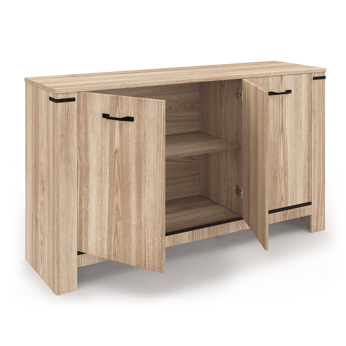 ID MARKET Buffet 140 cm IDAHO 3 portes design contemporain