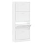 Voir la diapositive 2 : VIDAXL Armoire a chaussure Blanc brillant 63x24x147 cm Bois ingenierie