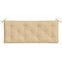 Voir la diapositive 4 : VIDAXL Coussin de banc de jardin beige melange 120x50x7 cm tissu