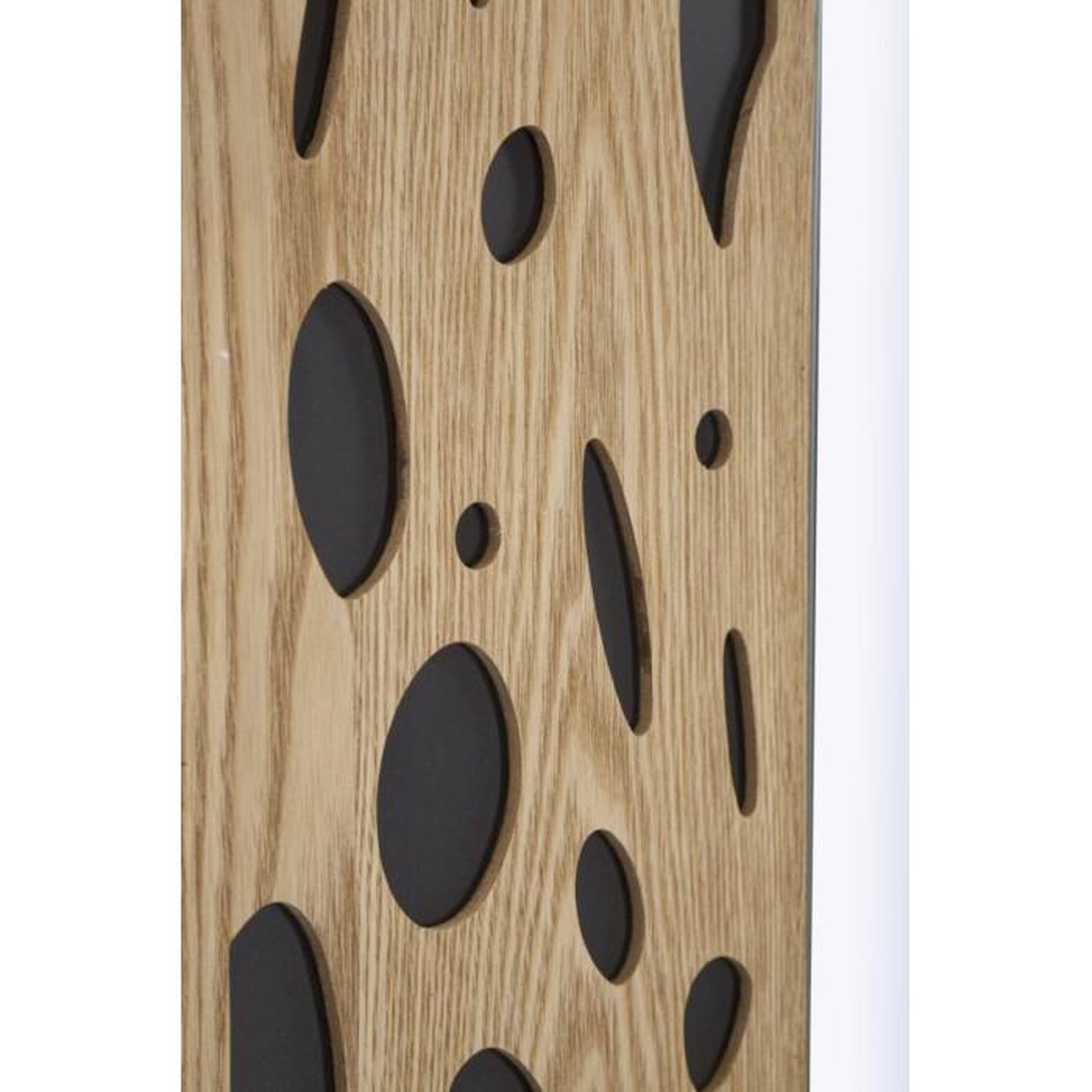 Voir la diapositive 3 : Paris Prix Miroir Mural Déco  Terry  90cm Naturel & Noir